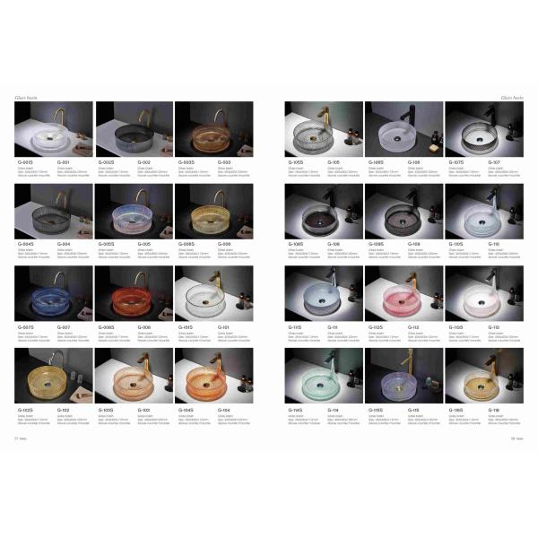 Customizable Color Sanitaryware Round Basin Ceramic Art Hand Wash Basin Sinks Bathroom