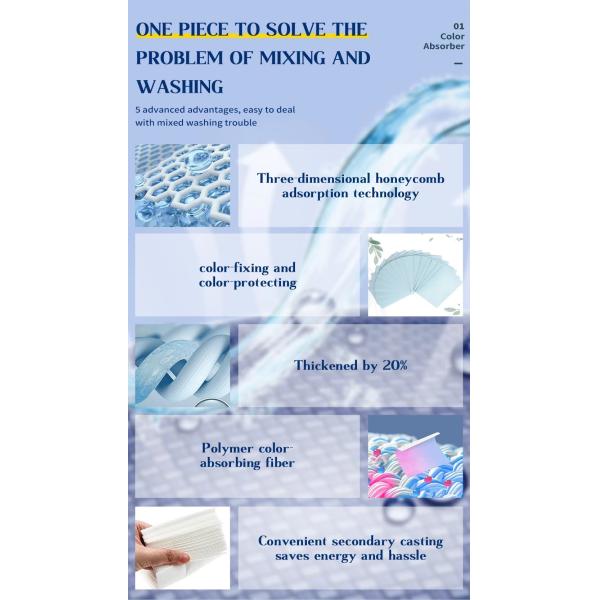 Eco Friendly Color Grabber Laundry Sheets Versatile Color Catcher Washer Sheets
