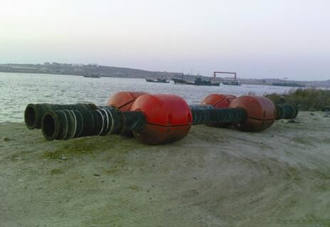 black color hdpe plastic pipe flared pipes with steel ring inside for dredging