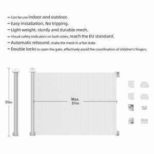 Premium ABS Retractable Baby Gate Baby Safety Accessories