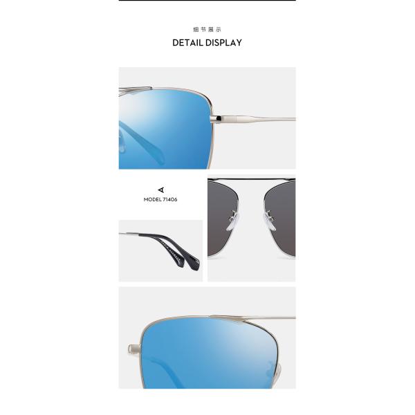 Women Men Metal Frame Polarized Sunglasses Black Green Blue TAC Lens Unisex