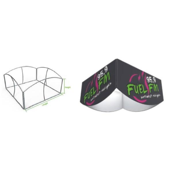 Easy Assemble Tension Fabric Displays , Hang Stretch Fabric Trade Show Displays Custom