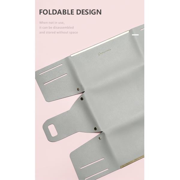 Convenience Stores Foldable Clothing Leather Basket Storage Box Desk Organizer with Handle