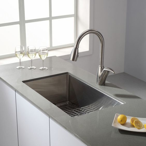 33X19 Inch Modern Undermount Stainless Steel Kitchen Sink PVD Brushed