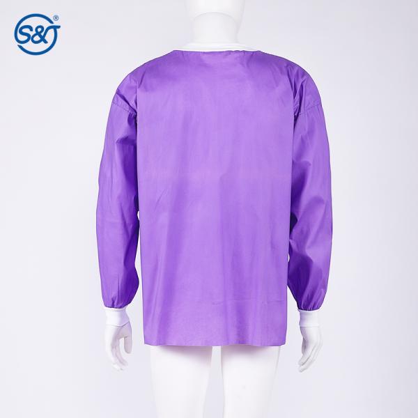 S&J Disposable nonwoven pp CPE isolation gown patient gown visitor gown lab jacket