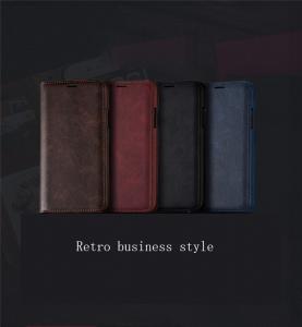 China Retro Leather Flip Cover For iphone X Protective Wallet Phone Case Cover on sale