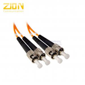 Cheap ST to ST Duplex Fiber Optic Patch Cord 62.5 / 125 Multimode with 3.0mm PVC Jacket wholesale