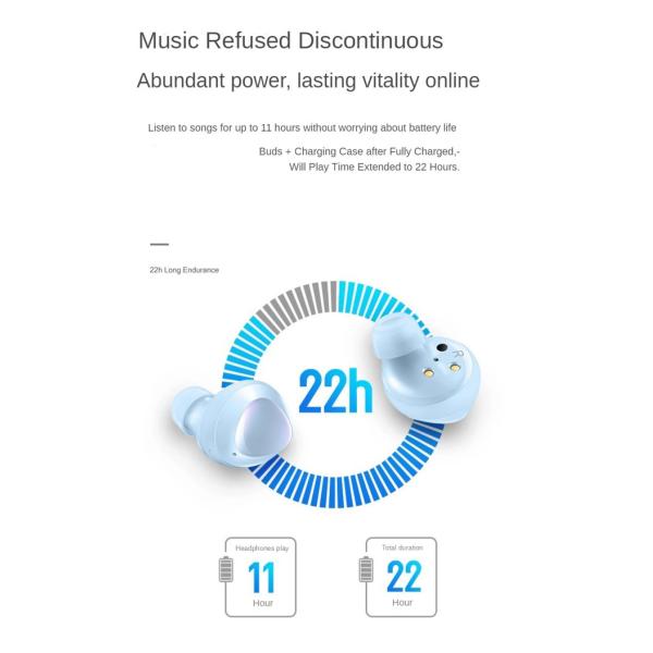 Sport Stereo BT 5.0 Waterproof IPX6 TWS Wireless Bluetooth Earbuds