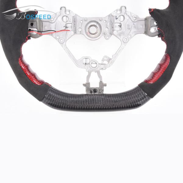 RAV4 Toyota LED Real Carbon Fiber Steering Wheel Custom Black Red 350mm