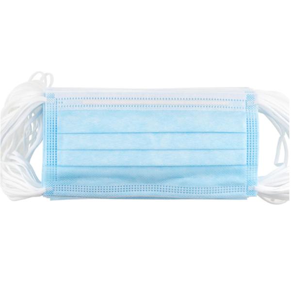 Medical Adult Disposable Protective Face Mask 3 Ply Breathable With Ear Loops