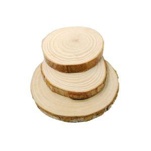 Cheap Diy Painting Pine Round Wood Piece Handmade Small Wooden Block wholesale