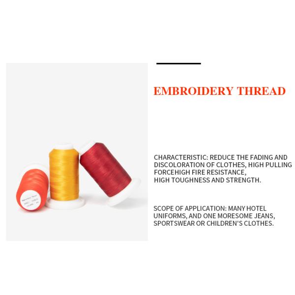 Machine Embroidery Thread 60wt 40wt Multicolor Polyester 120d/2 1000m for Embroidery
