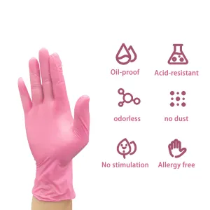 4 Mil Disposable Nitrile Glove Waterproof And Chemical Resistant