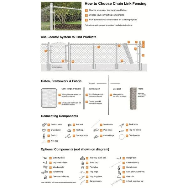 Galvanized Wire Chain Link Fence With High Tensile Metal Rolls 6 Feet Length Or Customizable