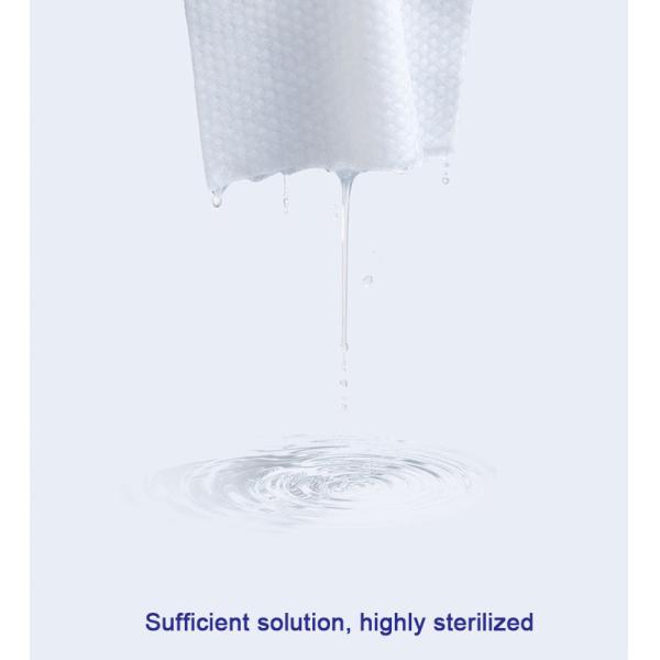 Spunlace Antibacterial Alcohol Wipes , 75% Alcohol Hygiene Wet Wipes