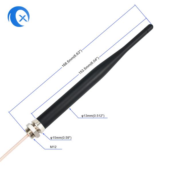 Bulkhead Mount 3G 4G LTE Omni Antenna With Rg316 Cable MMCX Connector