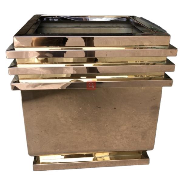 Luxury outdoor large tree planter large metal square flower pot