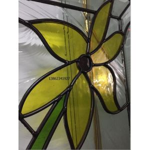 300mm 200mm Victorian Leaded Stained Leaded Glass Patina Caming