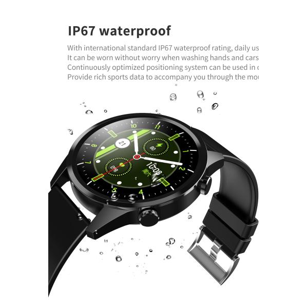 RoHS Round Face Fitness Tracker , 200mAh Blood Pressure Monitoring Watch