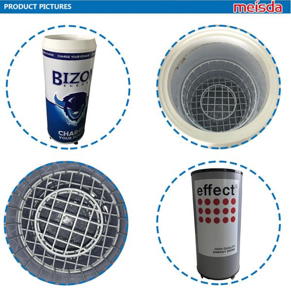 77L led strips inside energy drink barrel commercial can cooler fridge with 2 baskets SC77Y