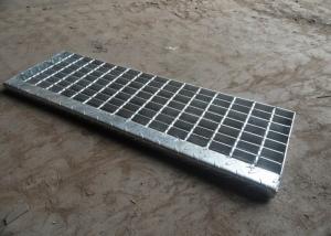 Cheap Hot Dip Galvanised Stair Treads , T1 / T2 / T3 / T4 Bar Grating Stair Treads wholesale