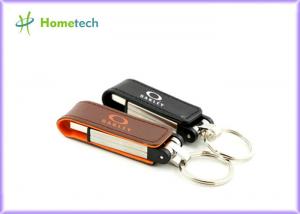 Cheap Black / Red / Yellow Leather USB Flash Disk 1GB 2GB High Speed wholesale