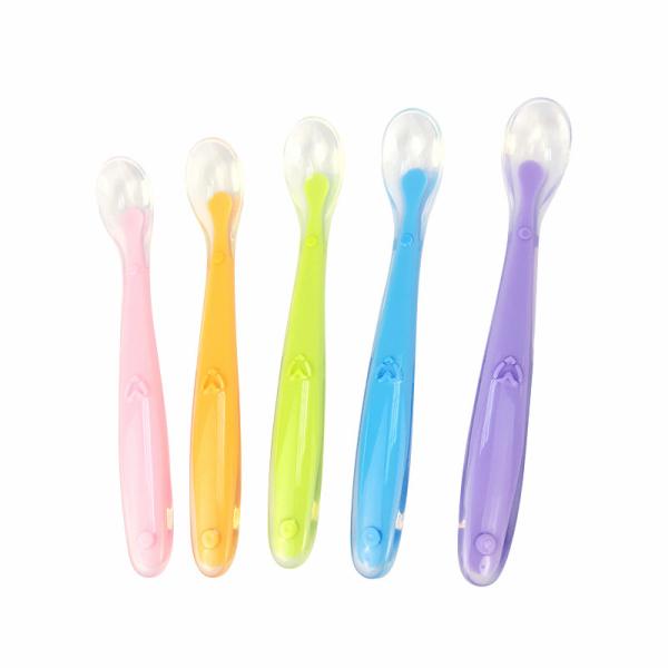 Eco-Friendly Silicone Kitchen Utensils Food Grade Silicone Baby Spoon