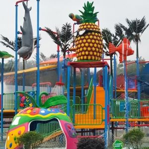 Cheap Fiberglass Commercial Water Park Playgrounds Customized 12m Height wholesale