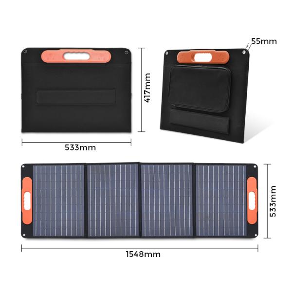 100w 120w 180w 200w 300w 400w Folding Solar Charging Photovoltaic Panel for Emergency