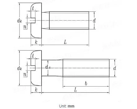 DIN 85 Slotted Pan Head Machine Screws Stainless Steel 10.9 Grade