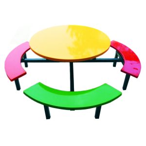 Cheap Fiberglass Removable Round Dining Table Set With Eight Seats wholesale