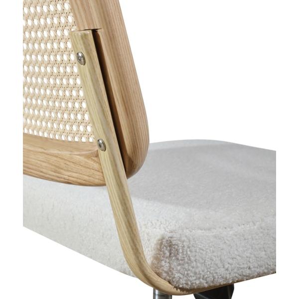 0.121CBM Executive Office Wicker Rattan Desk Chair Fabric 3d Adjustable Height