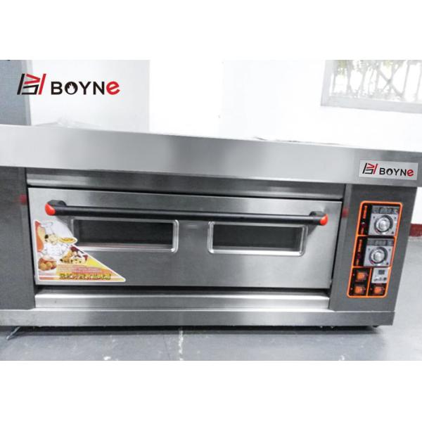 Commercial Double Glass Door Bakery Deck Oven Stainless Steel 1 Deck 3 Trays Bread Oven