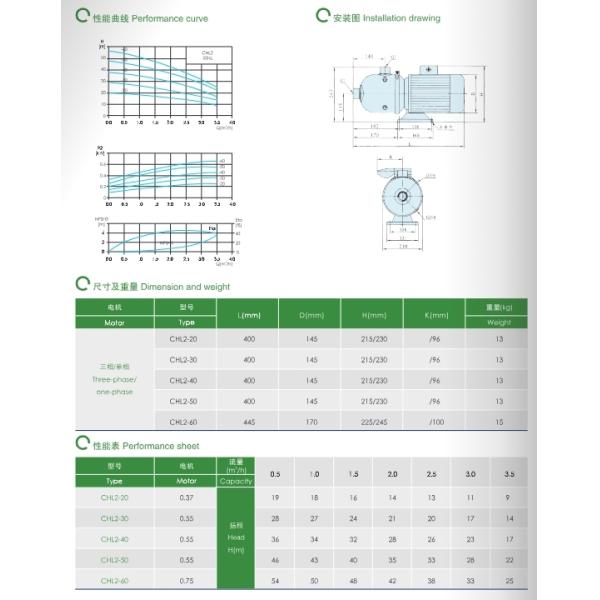 East Chdf Stamping Multi-Stage Pump Equipped with Horizontal Extended Shaft Motor
