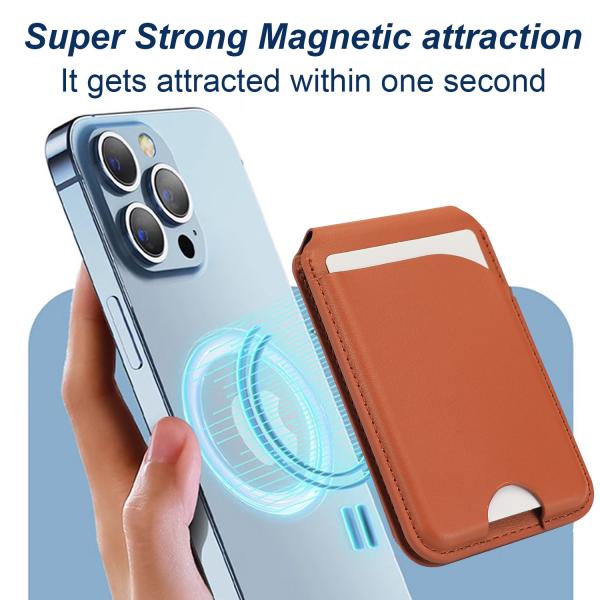 Embossed Logo MagSafe Wallet Adjustable Magsafe Card Holders Customized