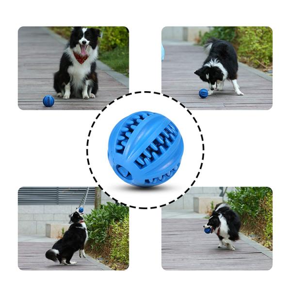 2.8'' Dog Teeth Cleaning Ball Pet Supplies Accessories Rubber Treat Ball For Dogs