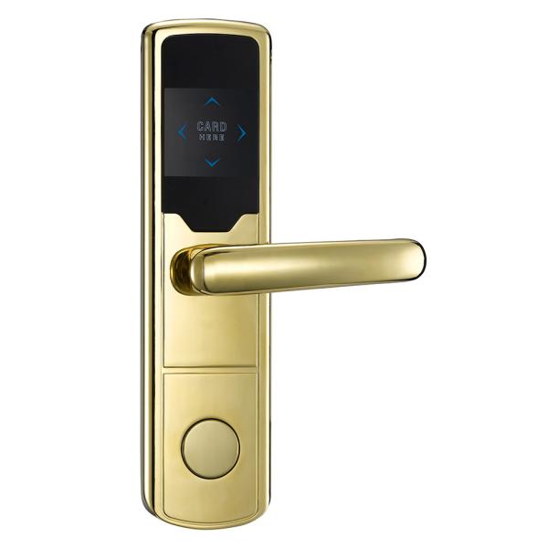 62mm Backset Tyt WiFi Electronics Door Lock / Gate Lock With Plated Gold Finishing