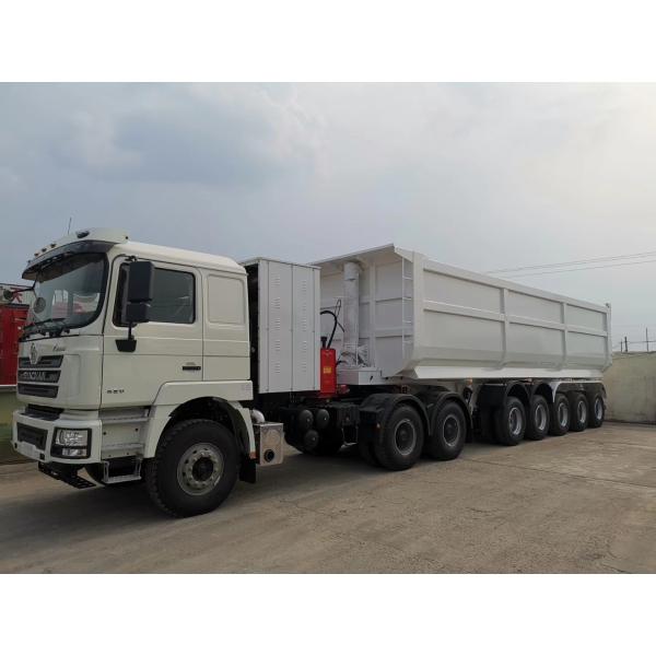 60T 5 Axle Heavy Duty Tipper Trailer / Dump Trailer For Mine Transportation