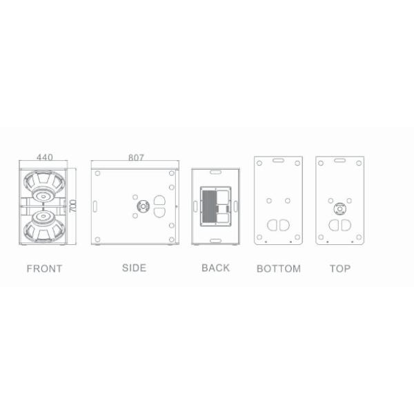 double 15 inch pro 2 way active line array speaker system T25WE