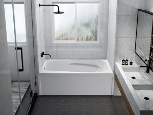Cheap Sanitary Grade Skirted Freestanding Tub , JND-AT1584 White Skirt Bathtub wholesale