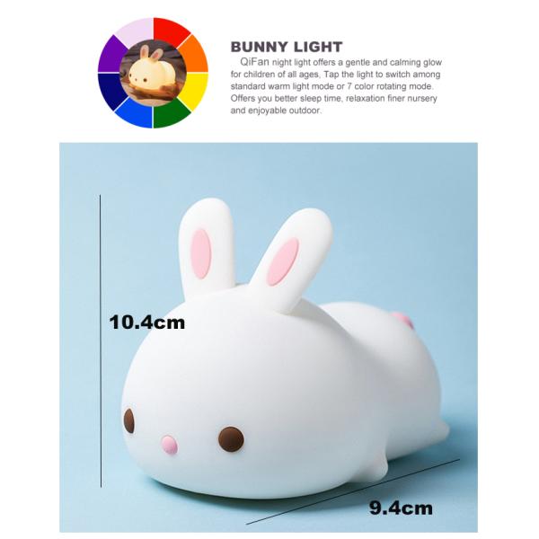 CE 0.45W 16 Colors Touch Remote Warm White Night Light For Girls