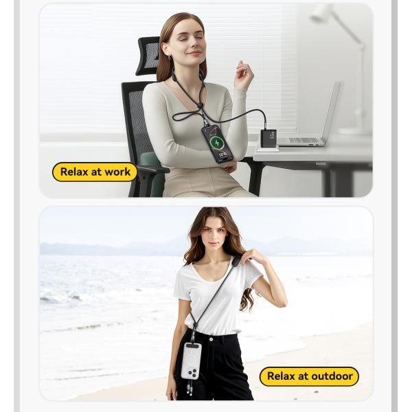 ESSAGER ES-X72 2 in 1 Massage Charging Usb C Cable 5A PD 100W Charger Type C to Type C