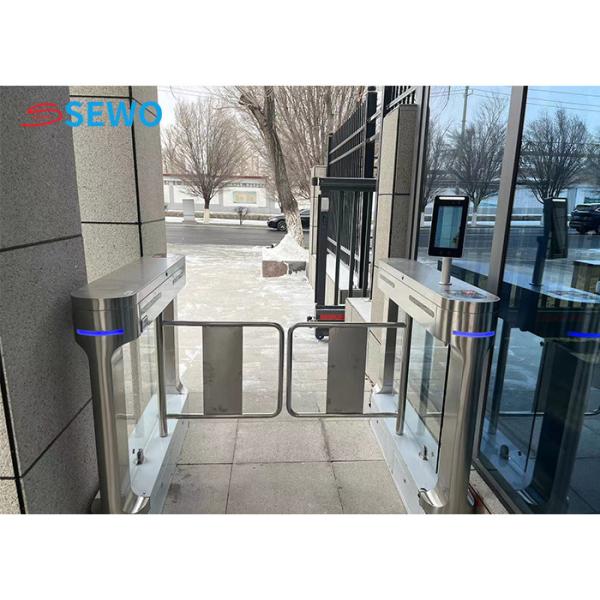 AC220V Swing Barrier Turnstile Stainless Steel High Speed Gym Security Gate