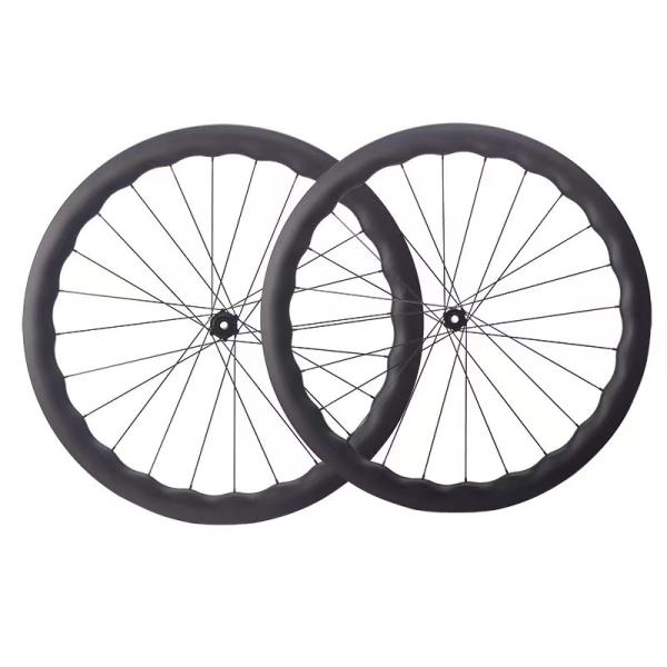 Professional RUJIXU 4550 Matte Carbon Fiber UD Tubular Road Racing Bike Wheels 1650g Center Lock Hub Disc Brake Wheelset