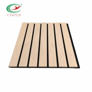Cheap Polyester Wooden Sound Acoustic Panel 2400x600mm Heat Insulation wholesale
