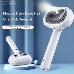 Cheap Pet Steam Brush Cleaning Hair Massage Brush Self Cat Clean Dog Spray Hair Removal Comb wholesale