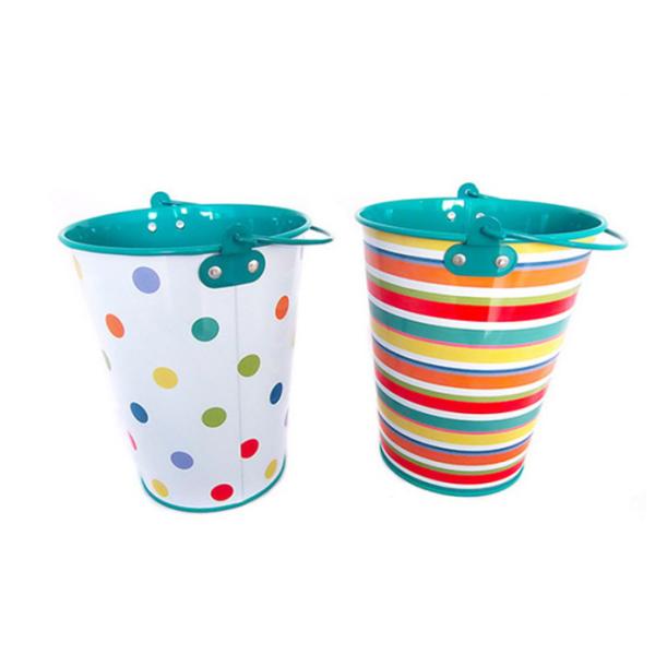 1 Color Small Tin Bucket With Handle 10L Water Storage
