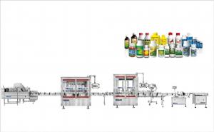 China 100ml-1L Pesticide Packaging Line Automatic For Filling Capping And Labeling on sale