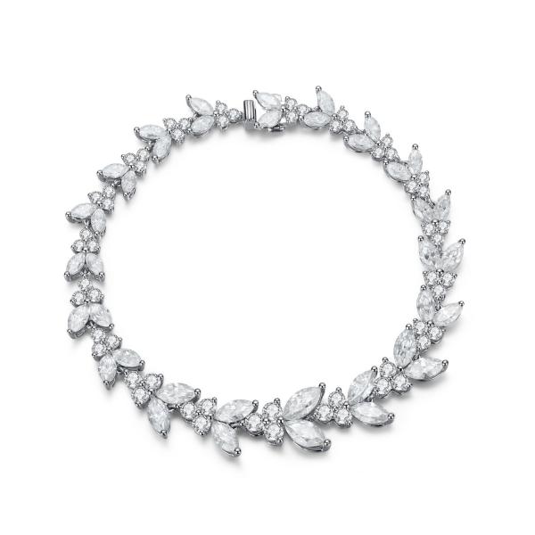 18K Gold Wheat Ear Moissanite Tennis Bracelet For Engagement