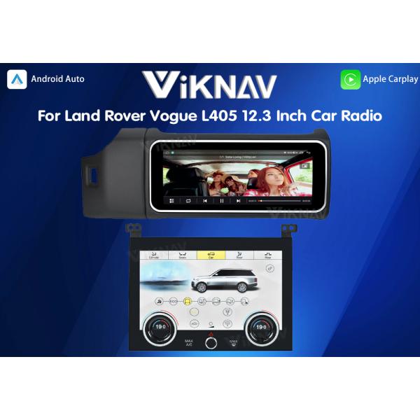 Viknav 12.3 Inch Touch Screen Car Radio And AC For Land Rover Range Rover Vogue L405 2013-2017 Multimedia Player GPS Navigation Head Unit (Black All)